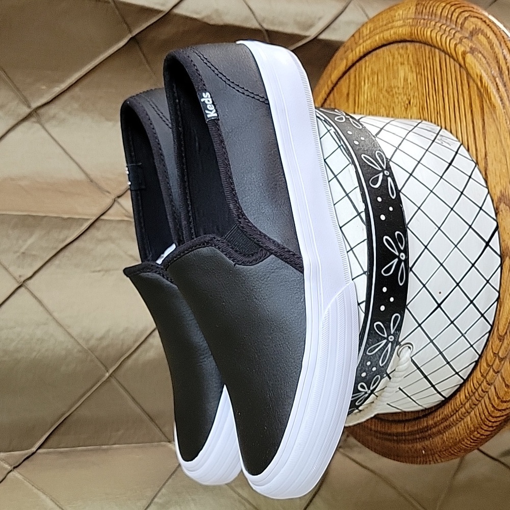 NWOT- Keds ‘Double Decker’ Leather Platform Slip-on Sneakers - Picture 4 of 8
